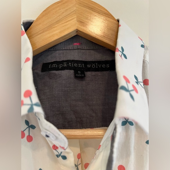 Cherry Print Button-Down Shirt - Picture 3 of 3